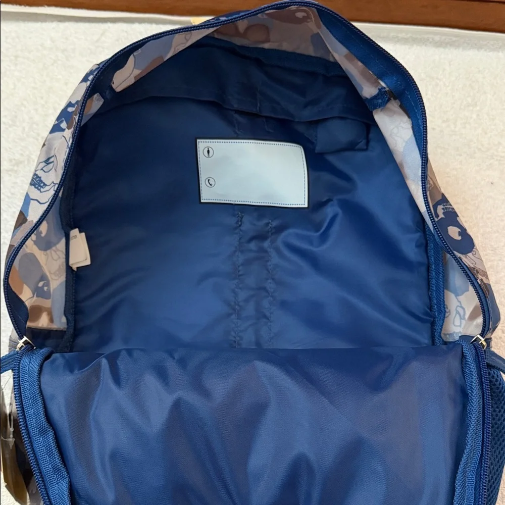 NWT Circo Blue & Gray Light-Up Skull Backpack 3 Pocket 16x12x4 Travel School